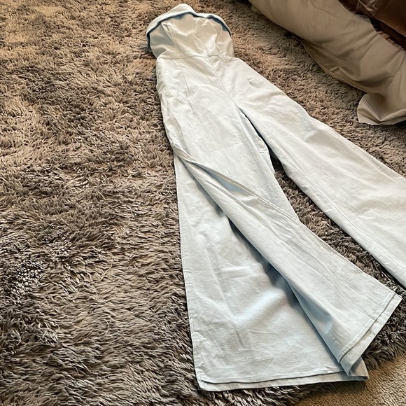 Runaway strapless wide leg baby blue jumper - Picture 2 of 12